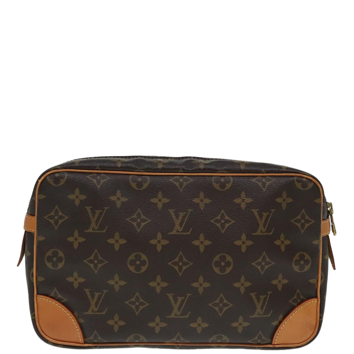 Louis Vuitton Compiegne 28 Brown Canvas Clutch Bag