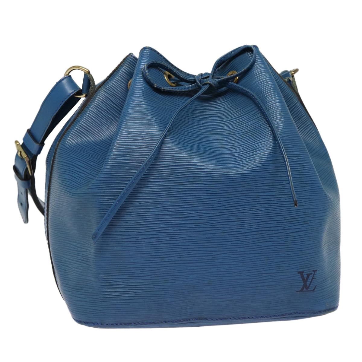 Louis Vuitton Noé Blue Leather Shoulder Bag
