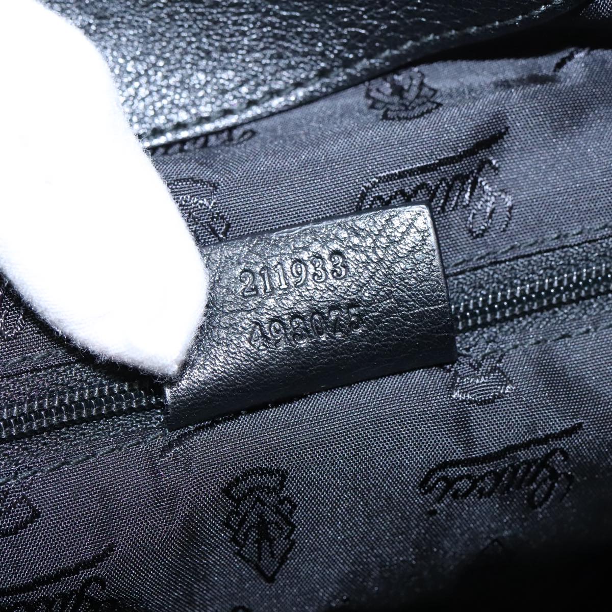 Gucci Guccissima Black Leather Shoulder Bag