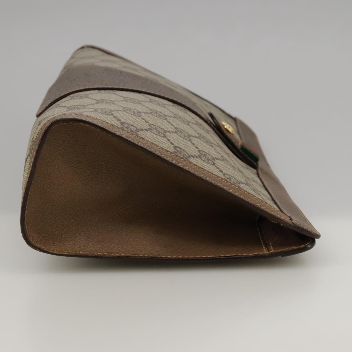 Gucci Ophidia Beige Canvas Clutch Bag
