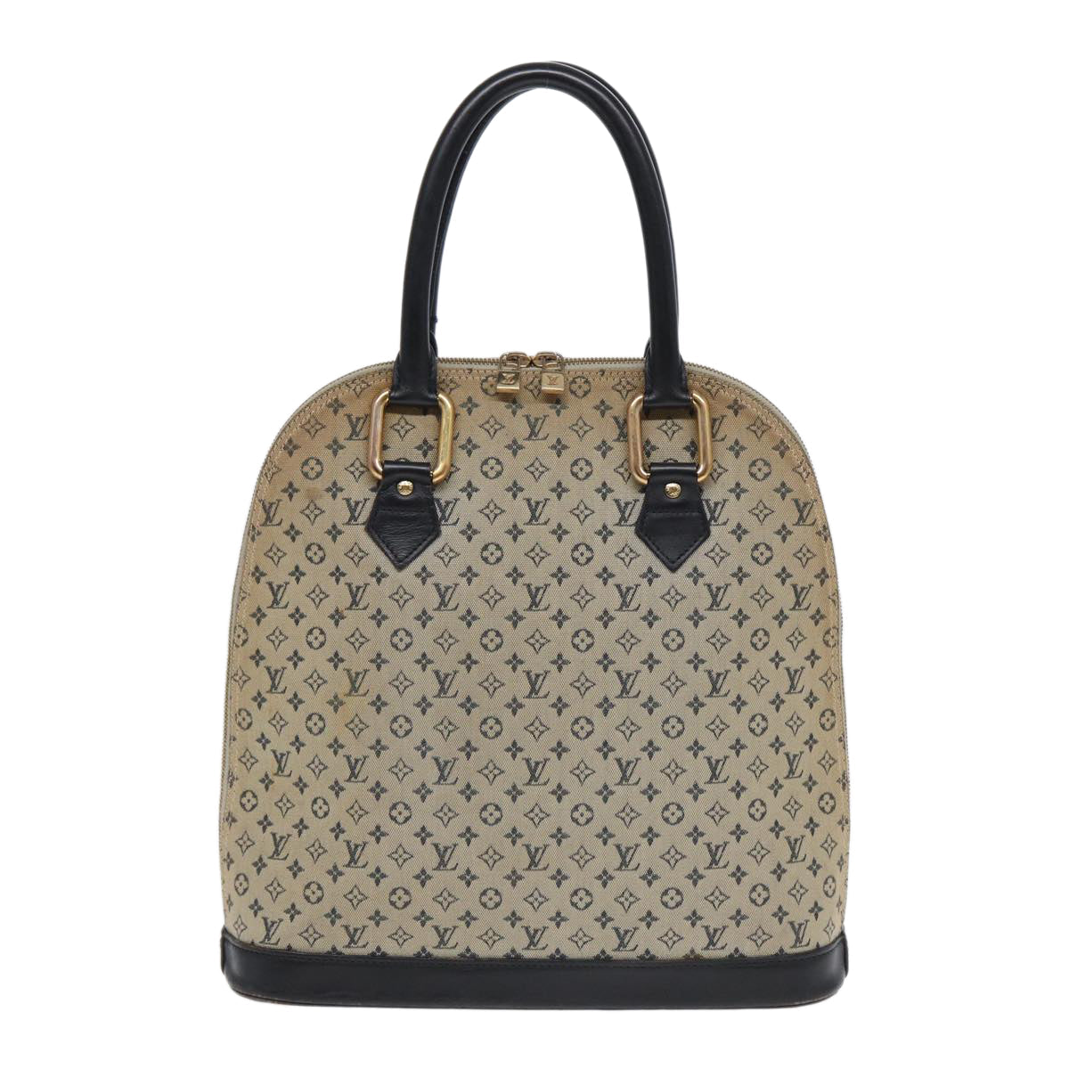 Louis Vuitton Alma Blue Canvas Handbag