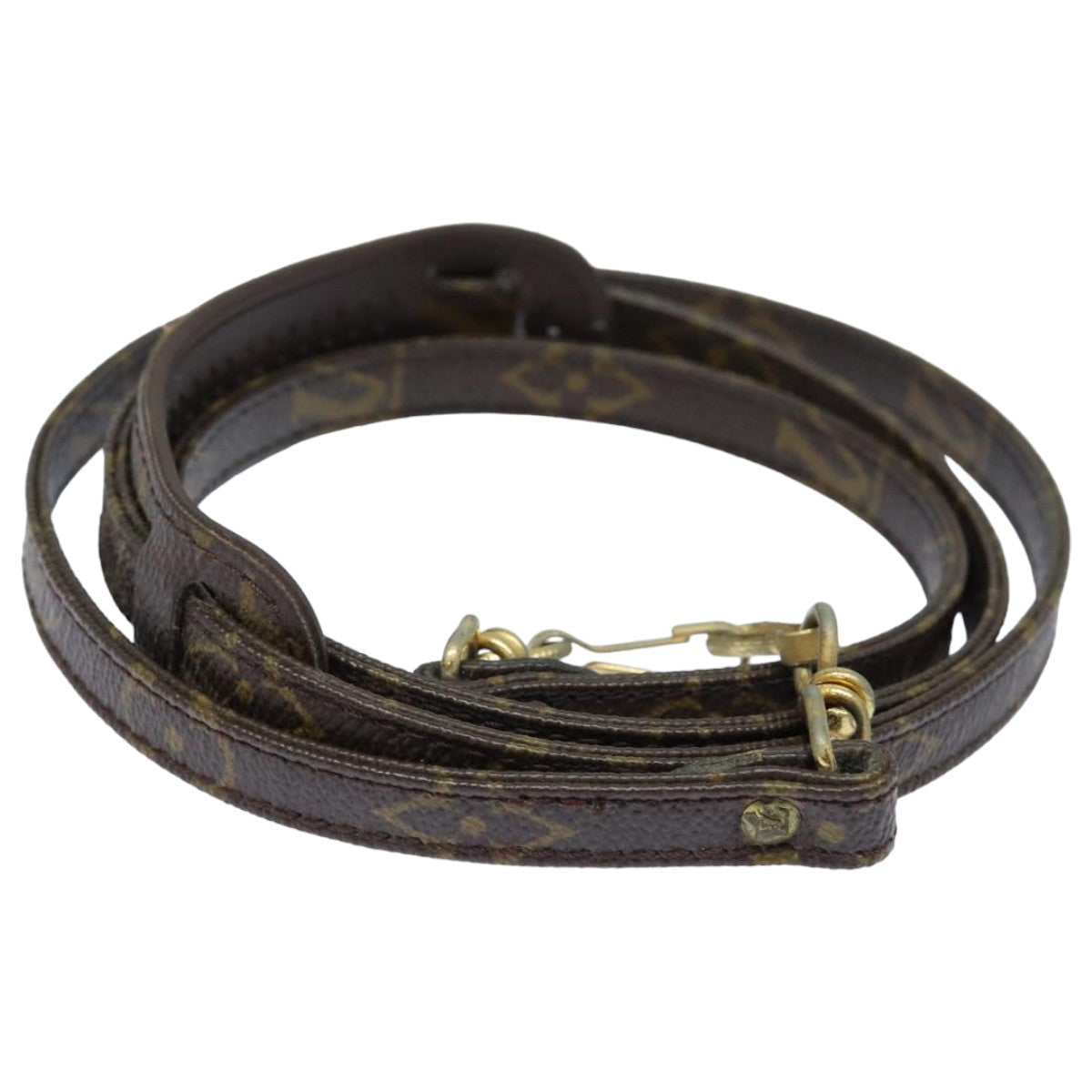 Louis Vuitton Shoulder Strap Brown Canvas Bag Jewelry ()