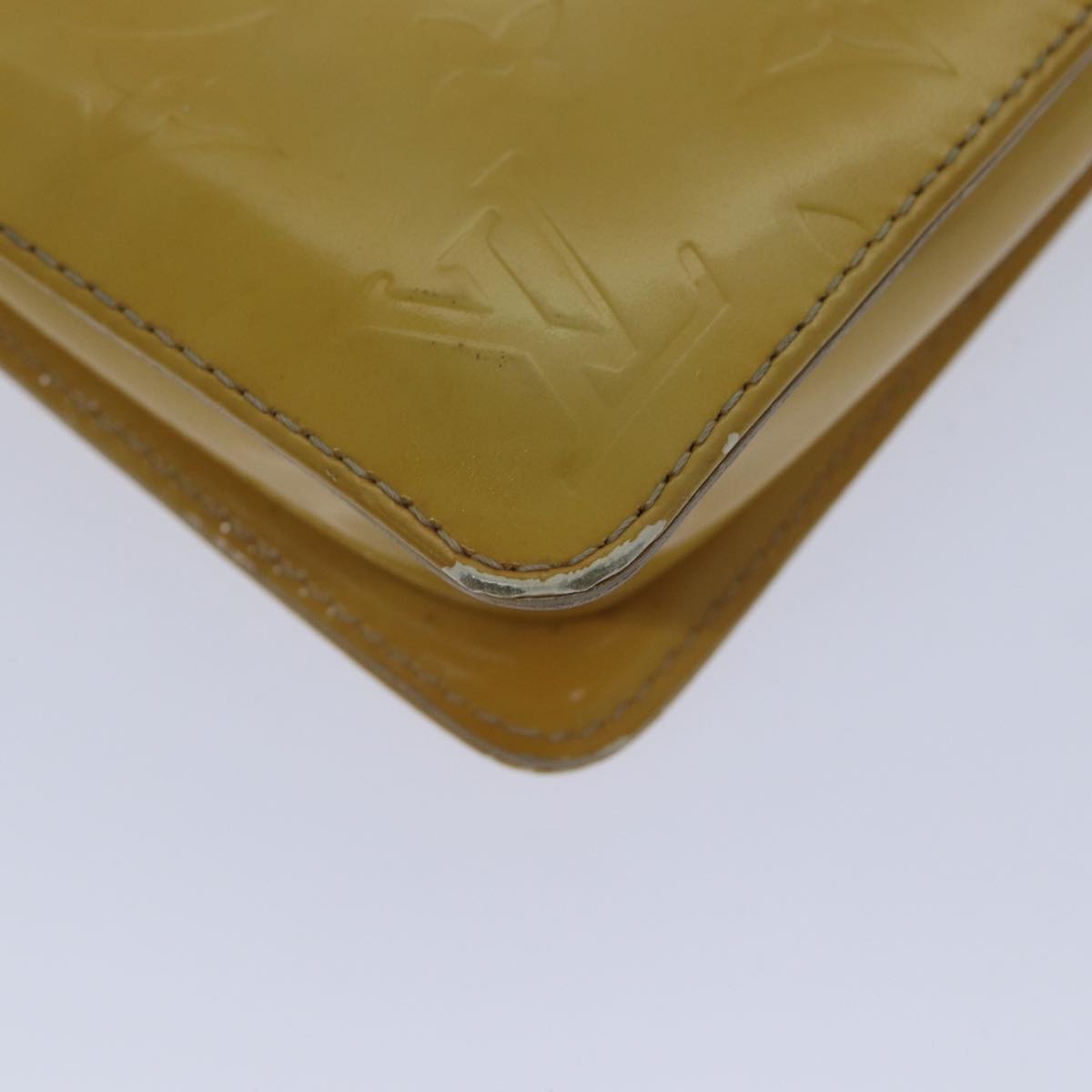 Louis Vuitton Lexington Yellow Patent Leather Clutch Bag