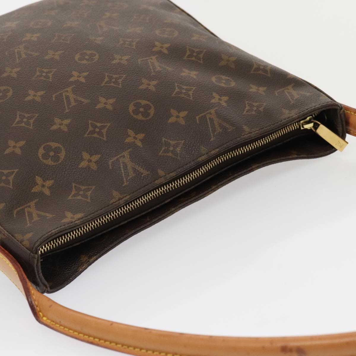 Louis Vuitton Looping Gm Brown Canvas Shoulder Bag