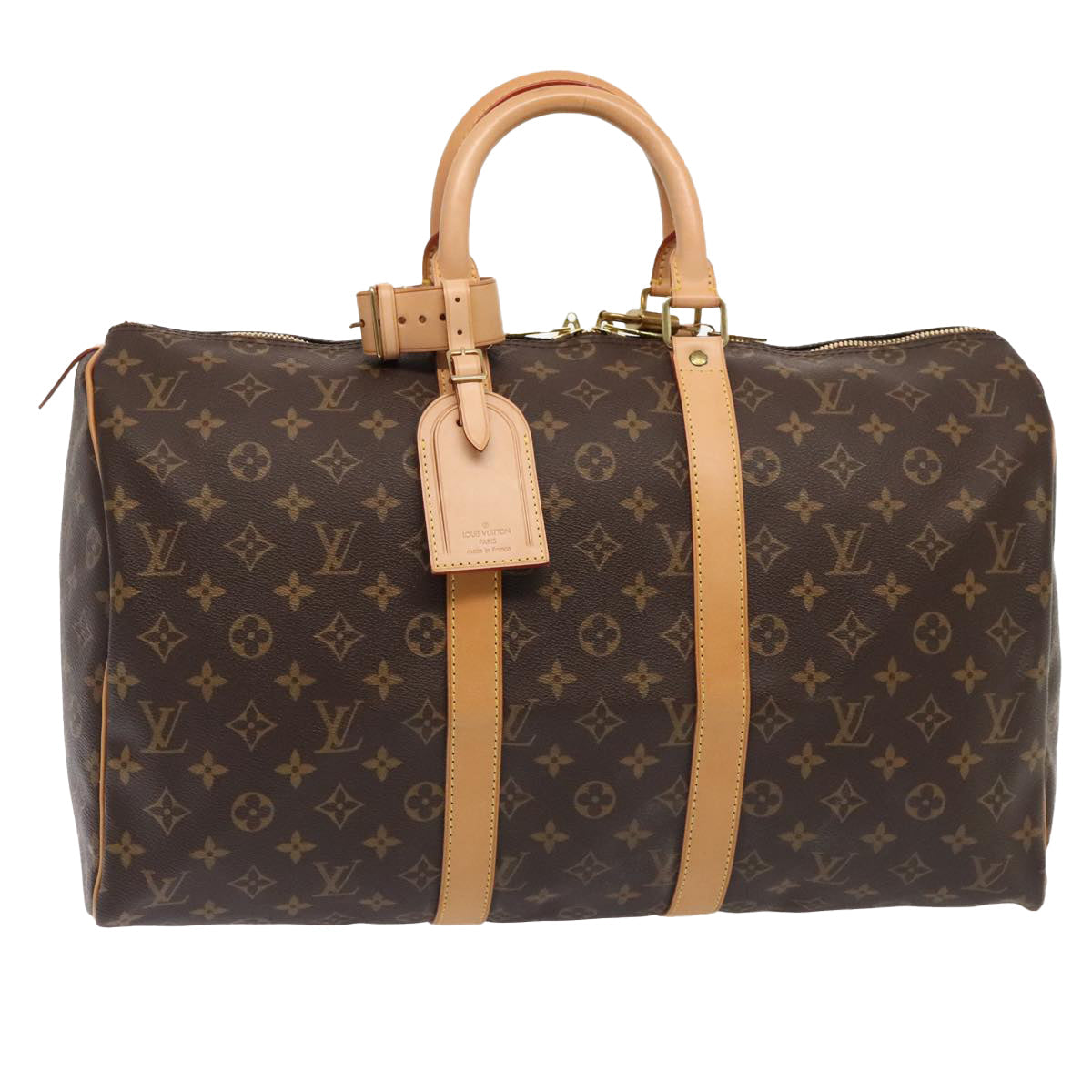 Louis Vuitton Keepall 45 Brown Canvas Travel Bag ()
