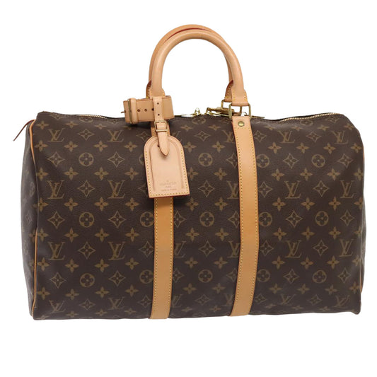 Louis Vuitton Keepall 45 Brown Canvas Travel Bag ()