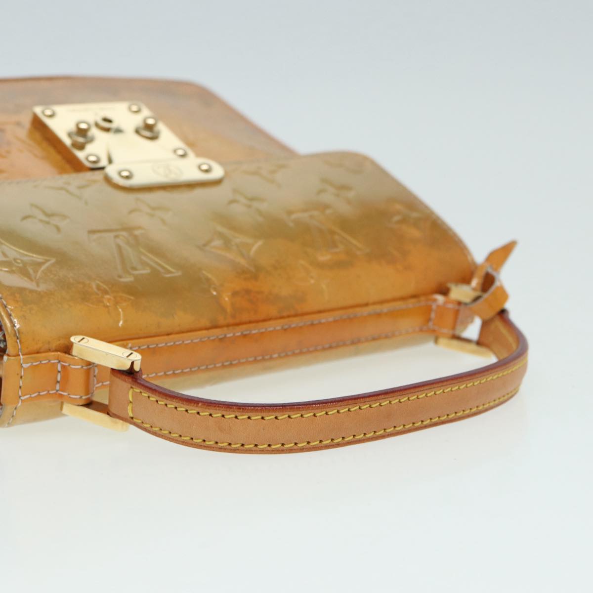 Louis Vuitton Spring Street Beige Patent Leather Handbag