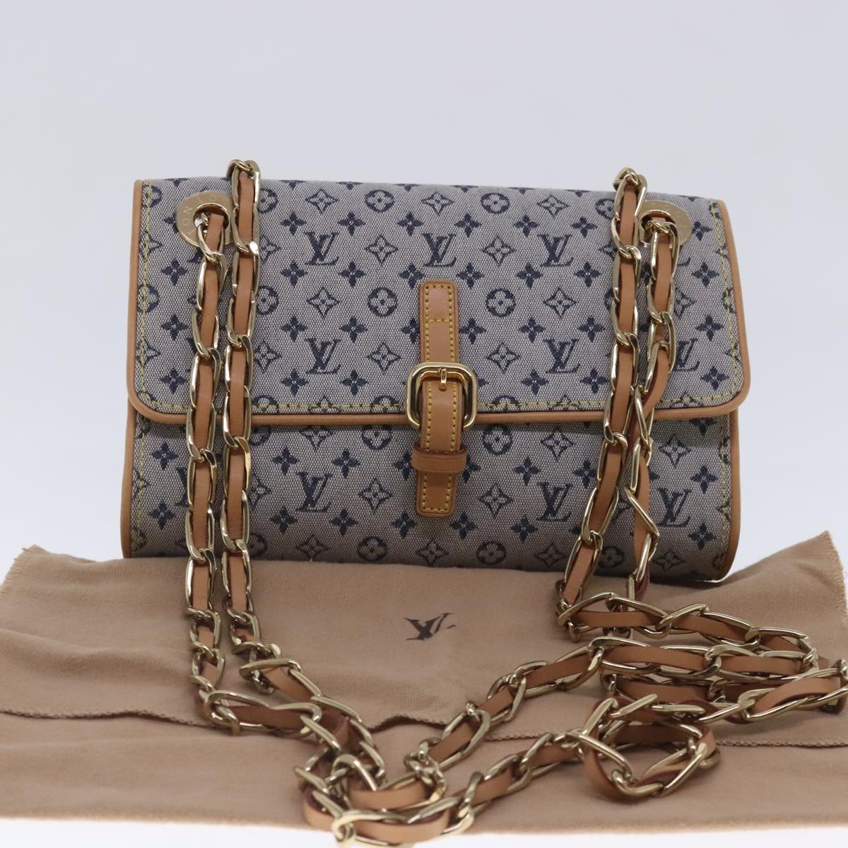 Louis Vuitton Camille Navy Canvas Shoulder Bag