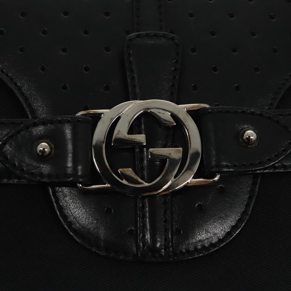 Gucci Interlocking Black Leather Handbag