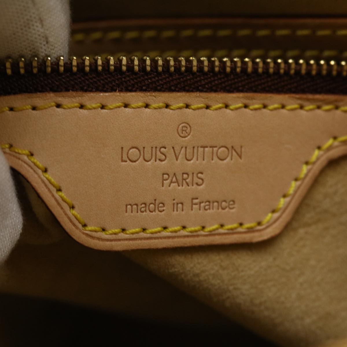 Louis Vuitton Bucket Pm Beige Leather Shoulder Bag