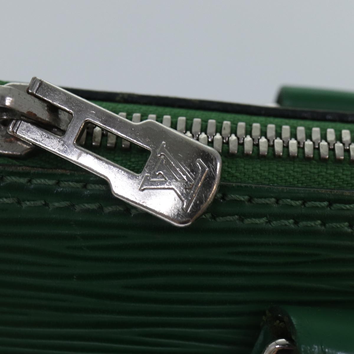 Louis Vuitton Alma Green Calfskin Handbag