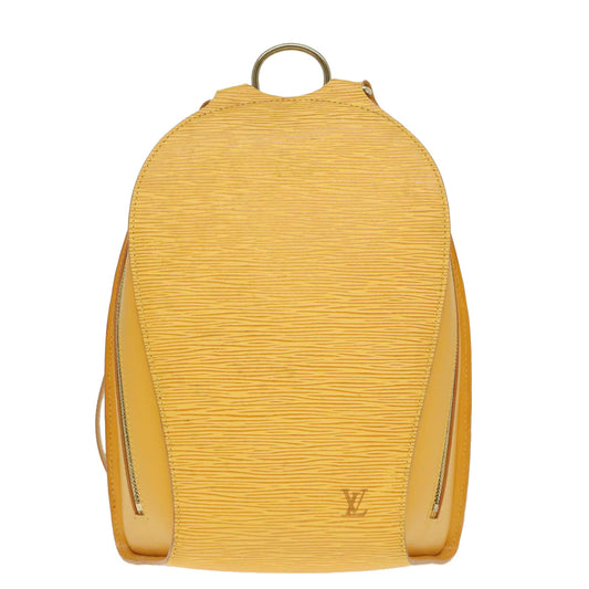 Louis Vuitton Mabillon Yellow Leather Backpack Bag