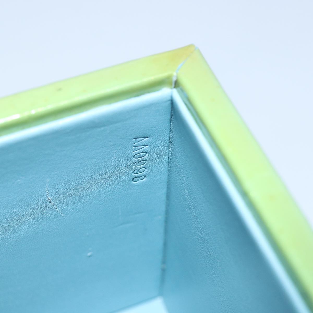 Louis Vuitton Bleecker Green Patent Leather Clutch Bag