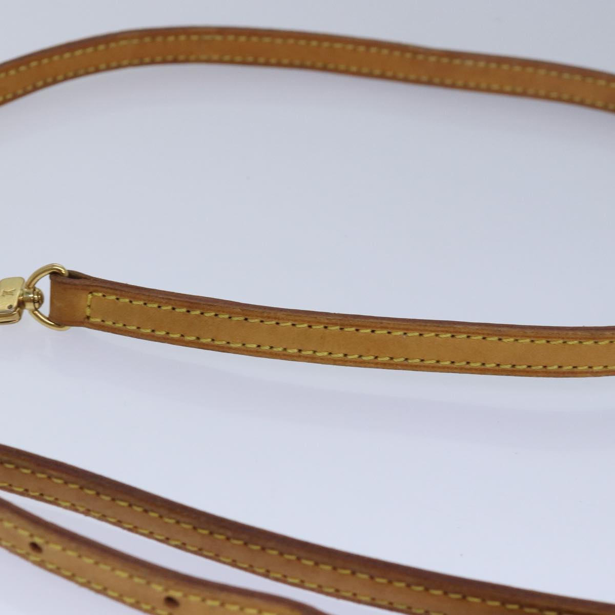 Louis Vuitton Shoulder Strap Beige Leather Bag Jewelry