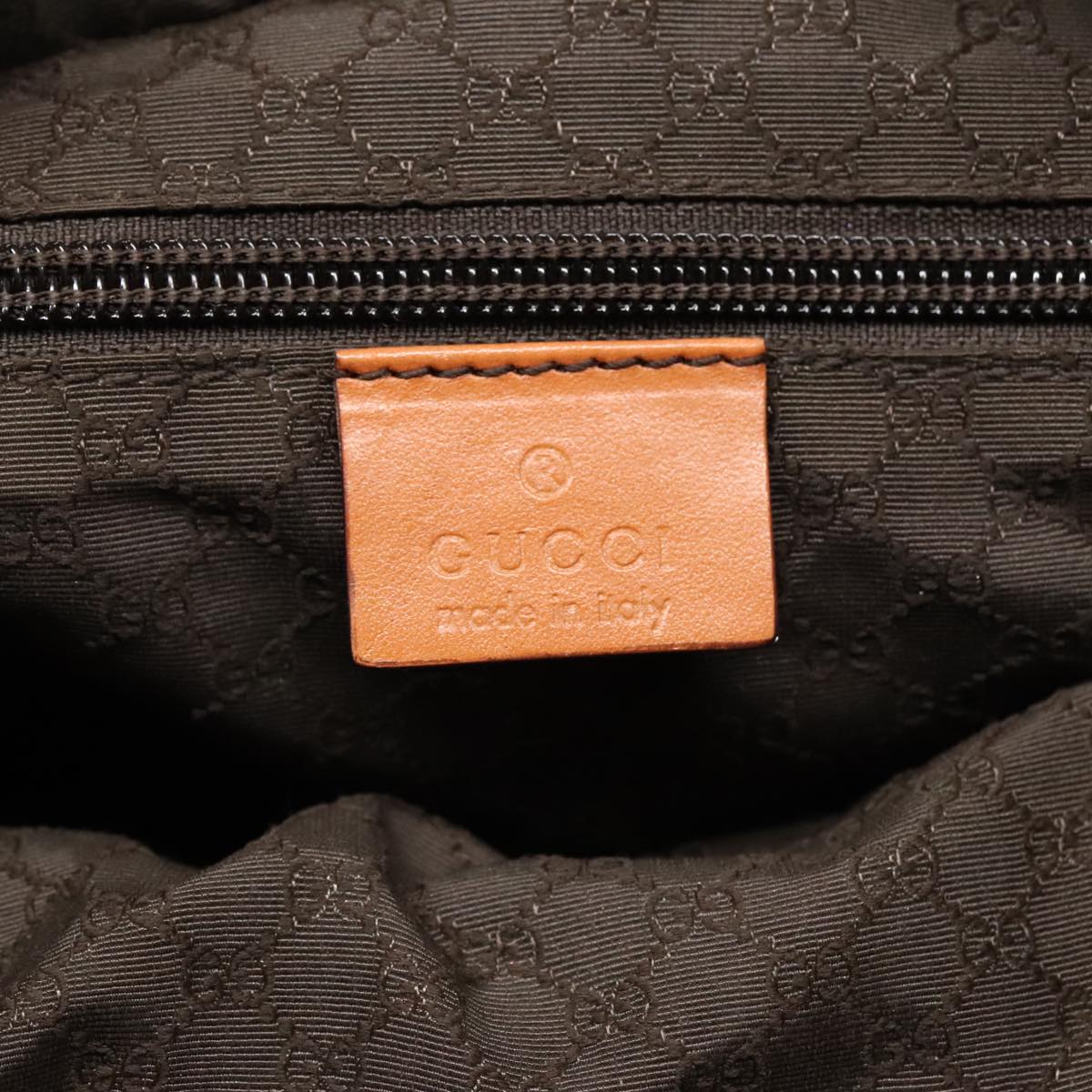 Gucci Khaki Canvas Tote Bag