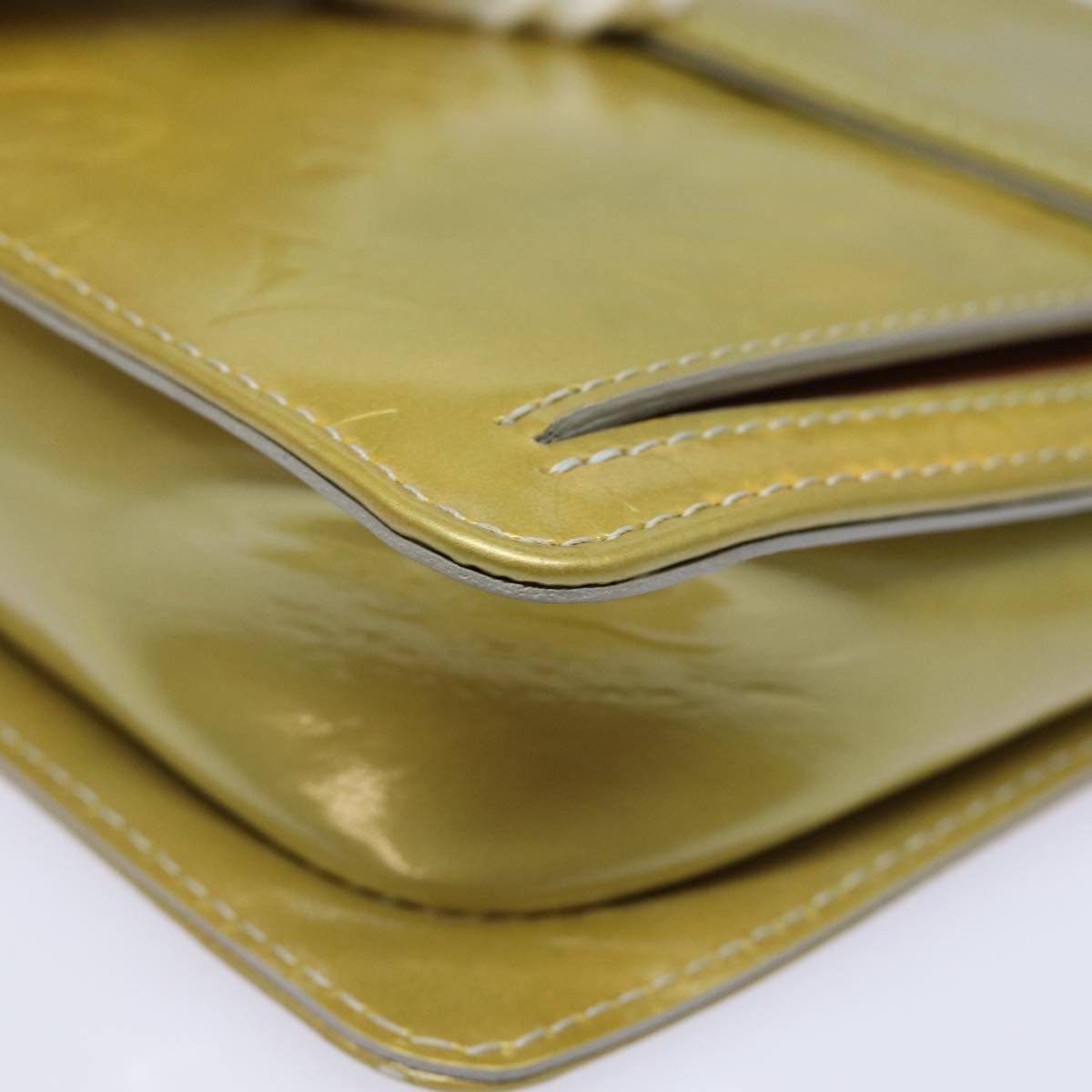 Louis Vuitton Mott Yellow Patent Leather Clutch Bag