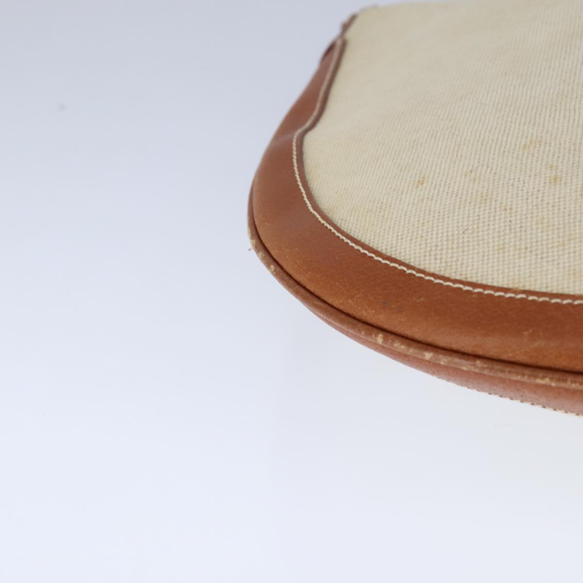 Gucci Vintage Beige Canvas Shoulder Bag
