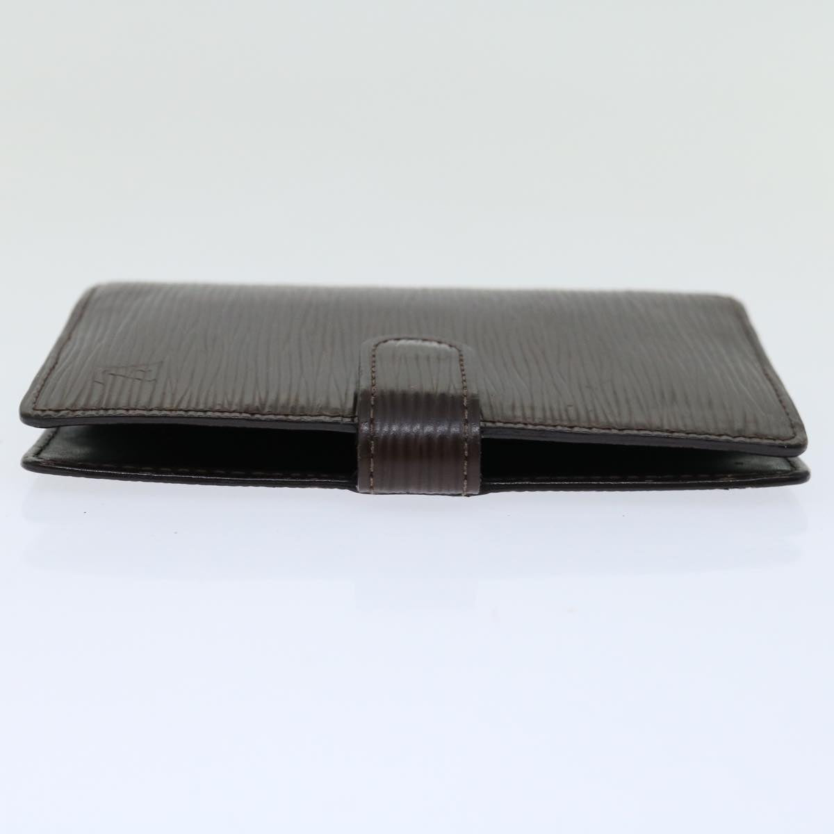 Louis Vuitton Agenda Cover Black Leather Wallet