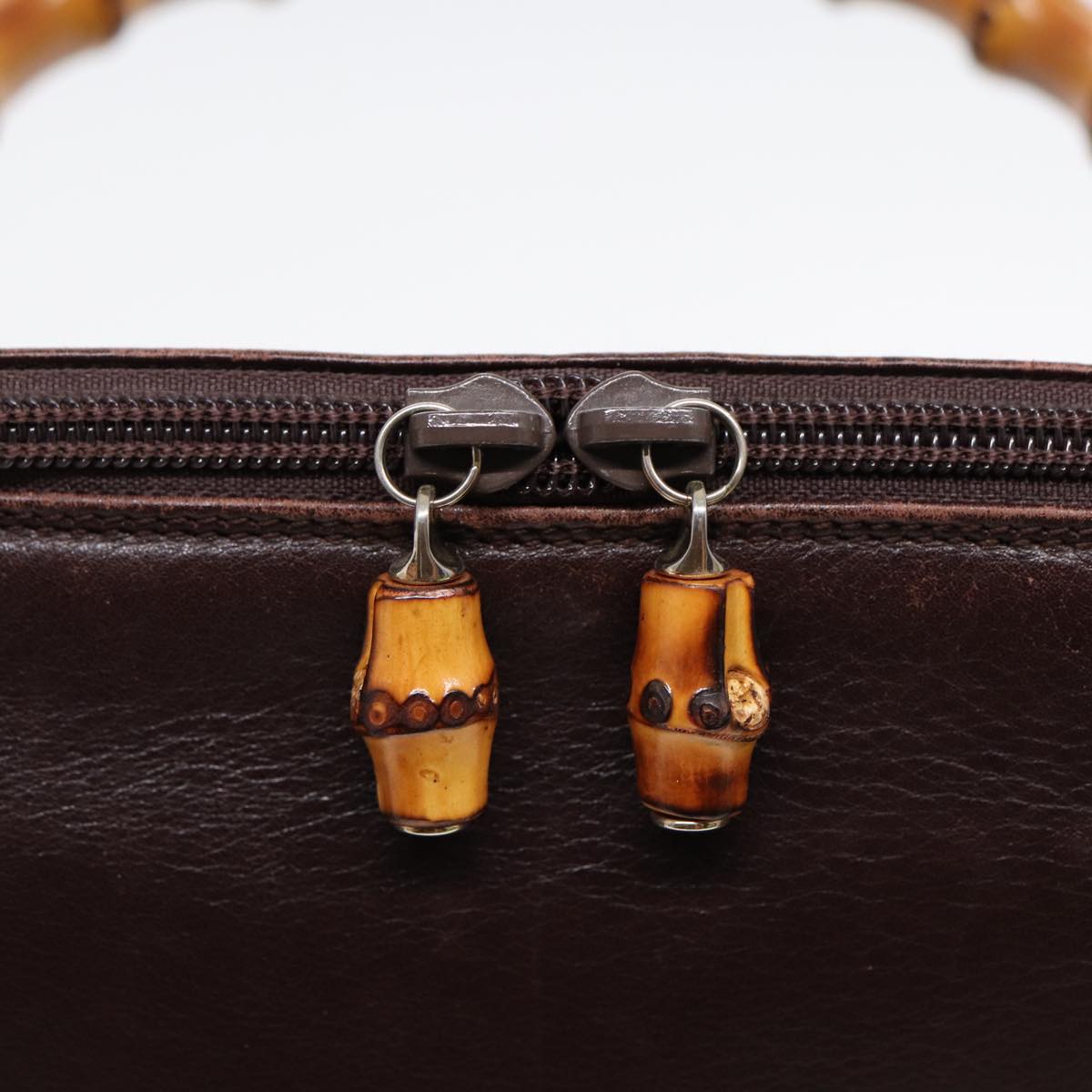 Gucci Bamboo Brown Leather Handbag