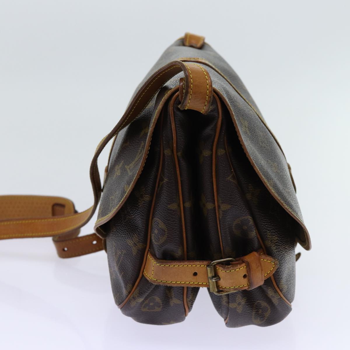 Louis Vuitton Saumur Brown Canvas Shoulder Bag
