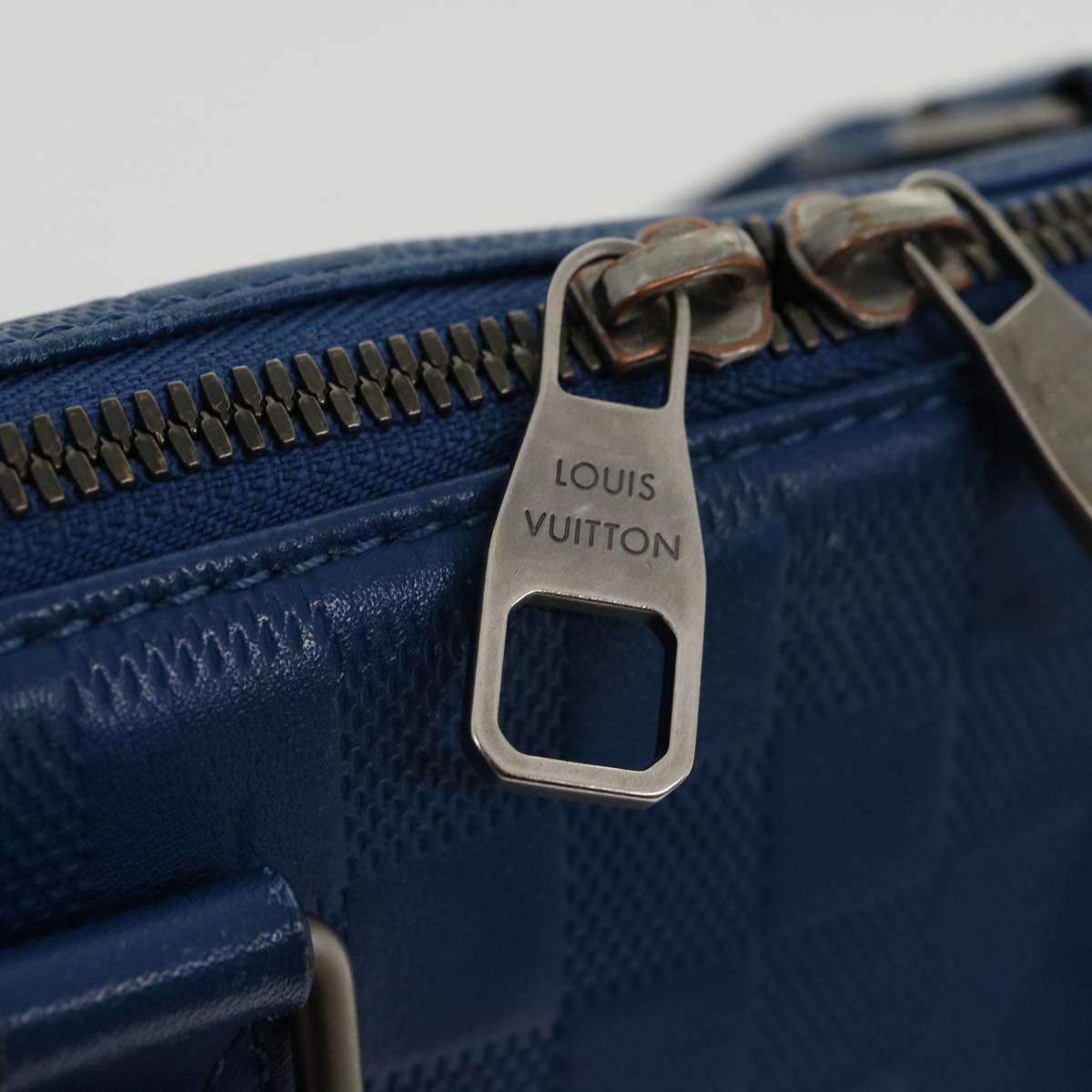 Louis Vuitton Porte Documents Jour Blue Leather Handbag