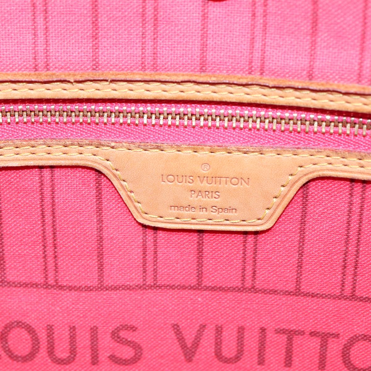 Louis Vuitton Neverfull Mm Brown Canvas Tote Bag