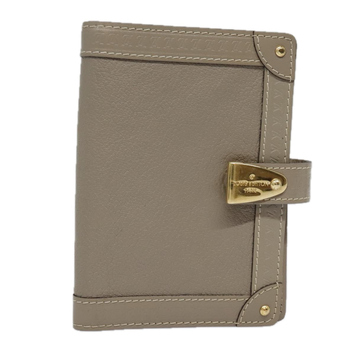 Louis Vuitton Agenda Cover Grey Leather Wallet