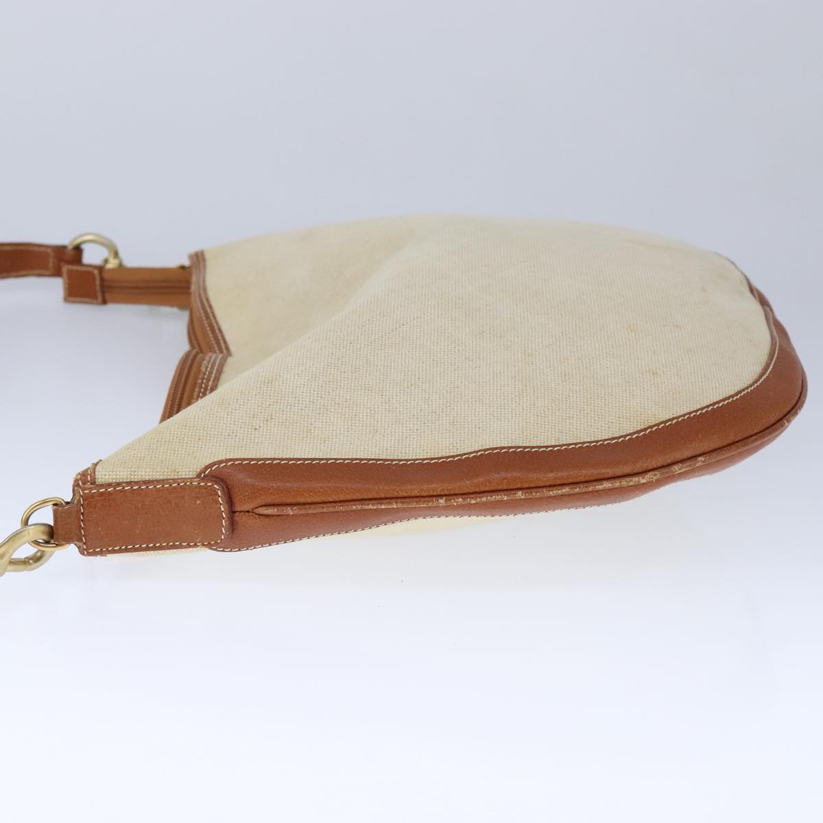 Gucci Vintage Beige Canvas Shoulder Bag