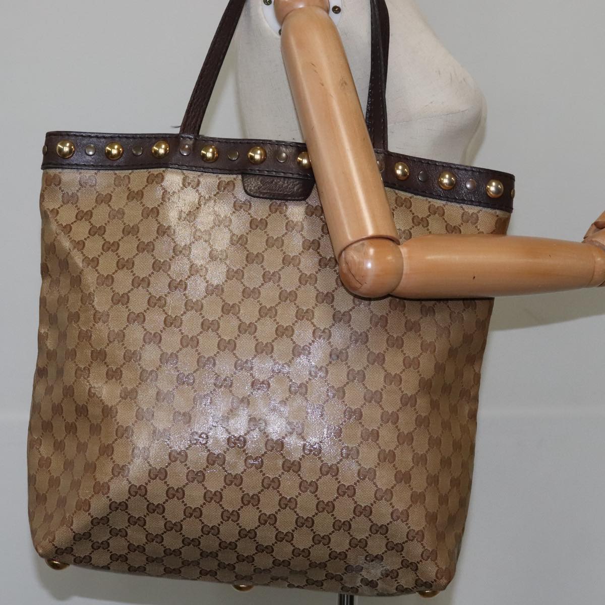 Gucci Gg Canvas Beige Canvas Tote Bag