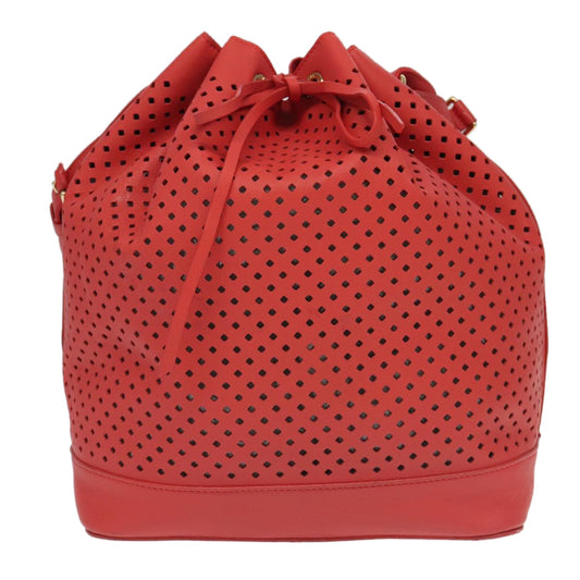 Louis Vuitton Noe Red Leather Shoulder Bag