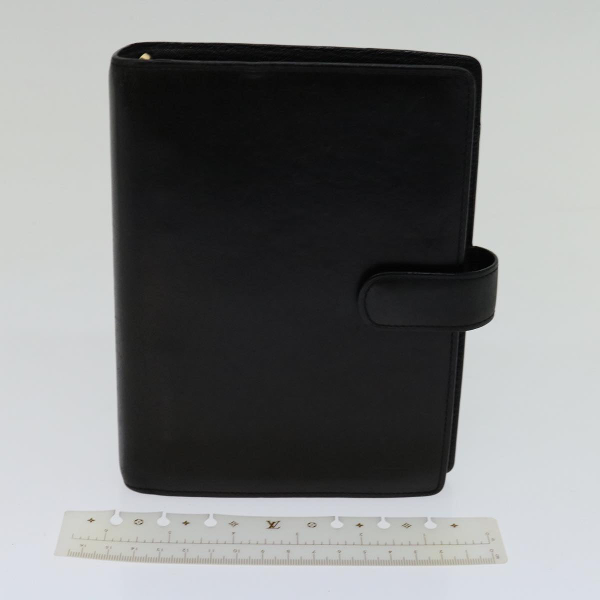 Louis Vuitton Agenda Mm Black Leather Wallet