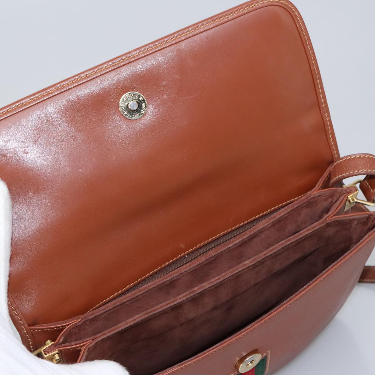 Gucci Sherry Brown Leather Shoulder Bag