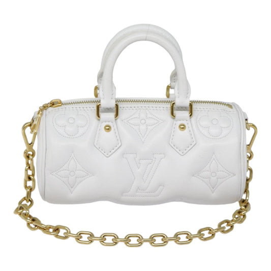 Louis Vuitton Papillon White Leather Handbag