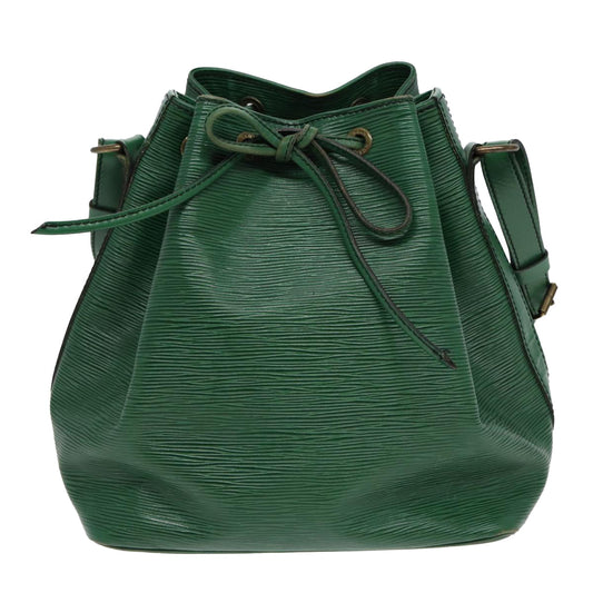 Louis Vuitton Noé Green Leather Shoulder Bag