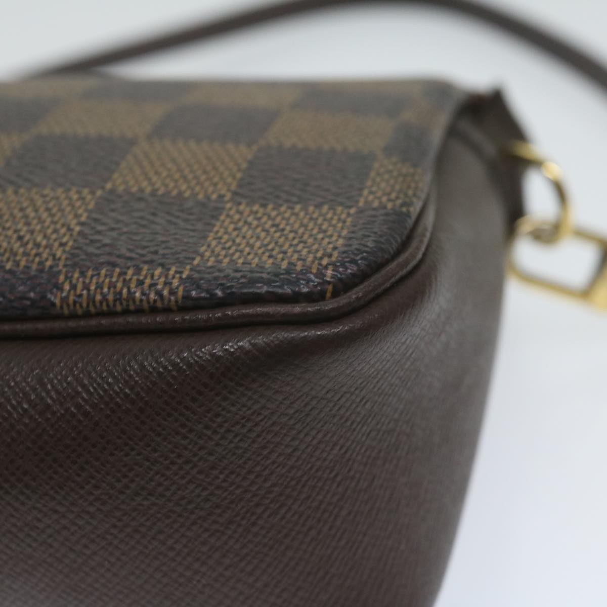 Louis Vuitton Cosmetic Pouch Brown Canvas Clutch Bag