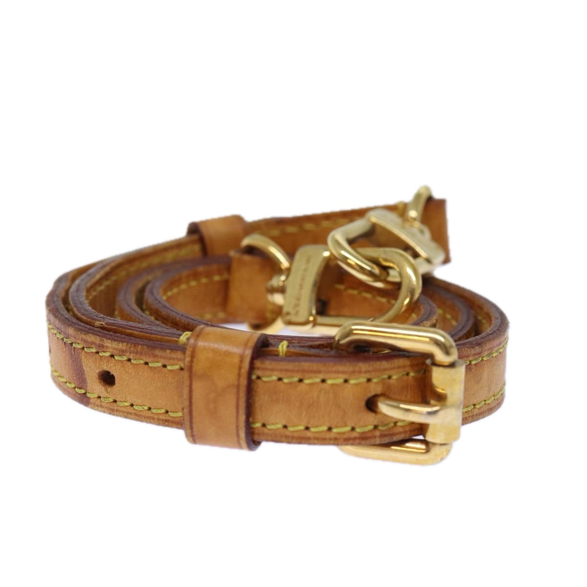 Louis Vuitton Shoulder Strap Beige Leather Bag Jewelry