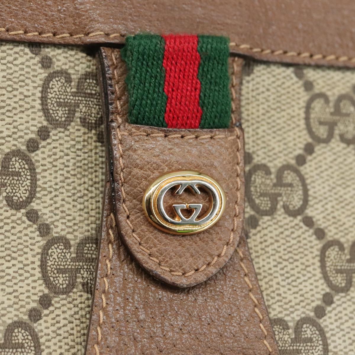 Gucci Gg Canvas Beige Canvas Clutch Bag
