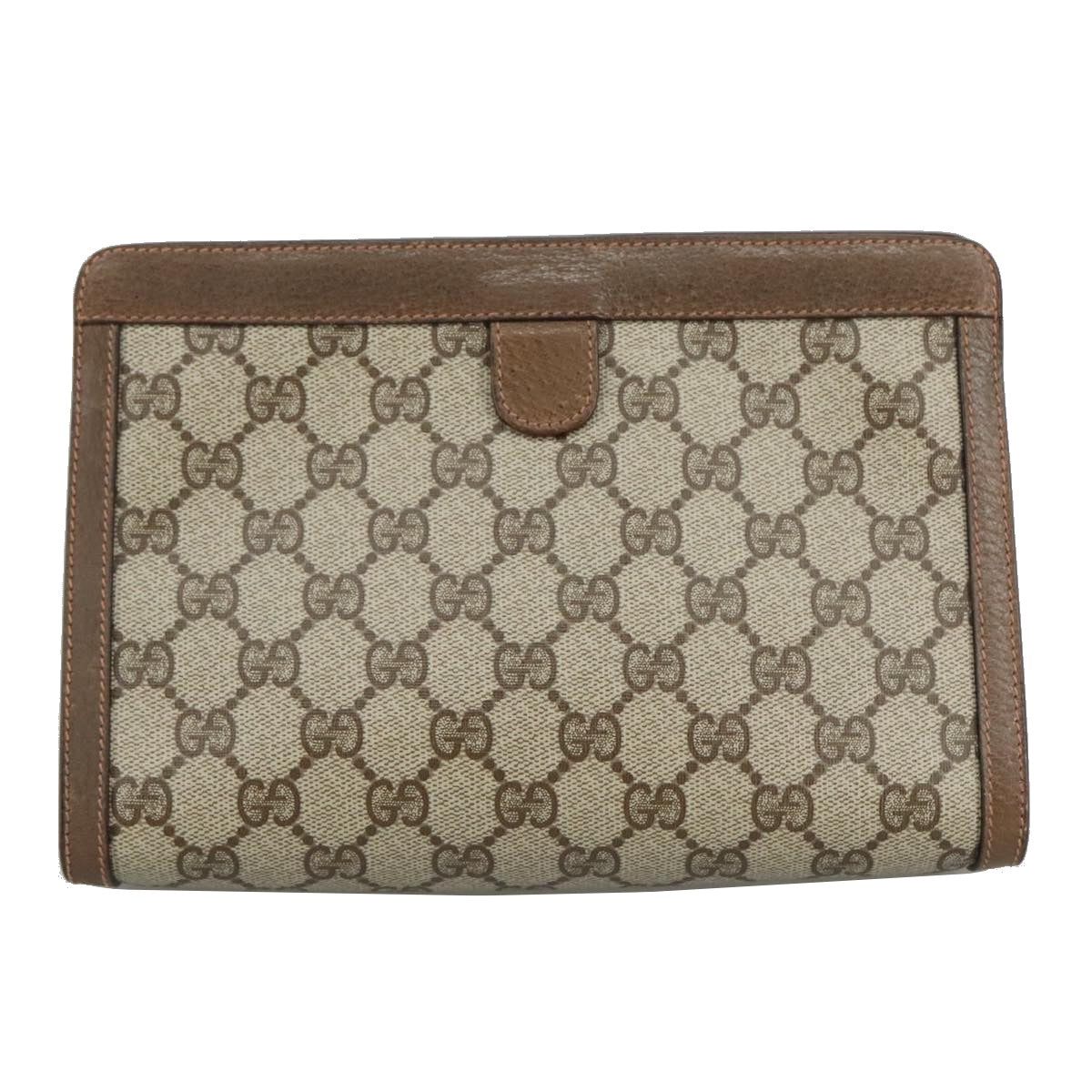 Gucci Sherry Beige Canvas Clutch Bag