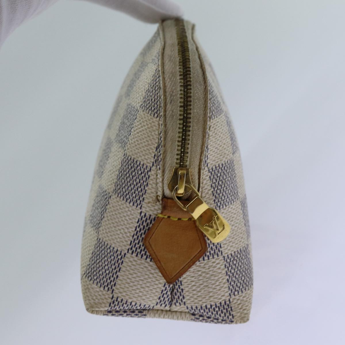 Louis Vuitton Cosmetic Pouch White Canvas Clutch Bag