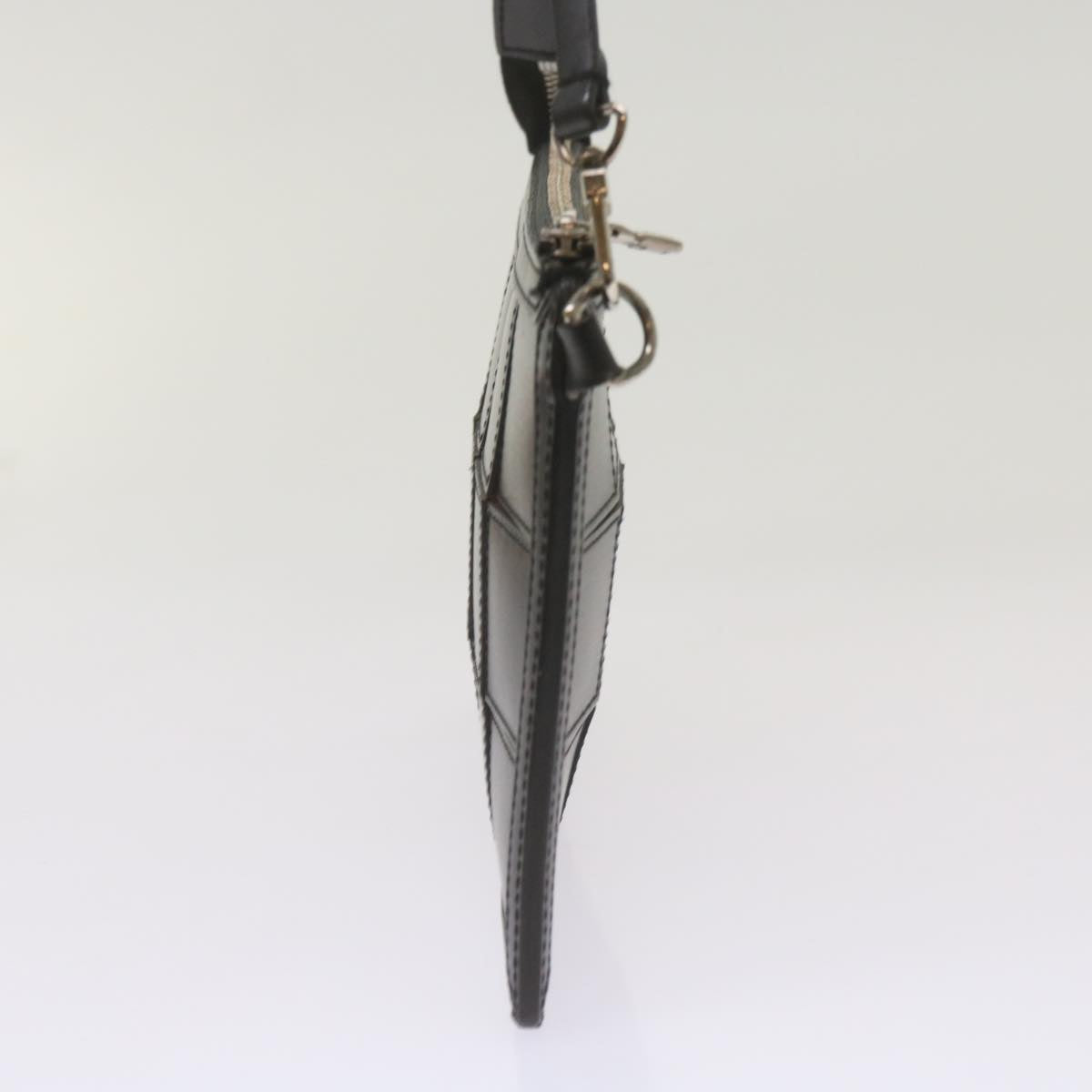 Louis Vuitton Delmonico Black Leather Clutch Bag