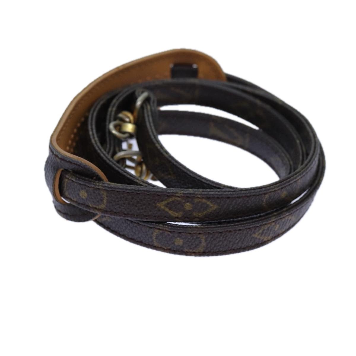 Louis Vuitton Shoulder Strap Brown Canvas Bag Jewelry