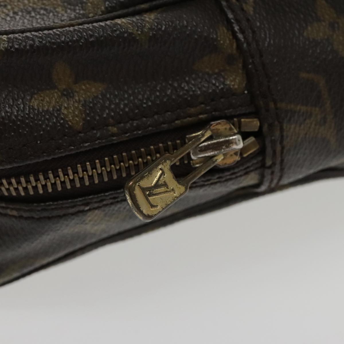 Louis Vuitton Trousse De Toilette Brown Canvas Clutch Bag