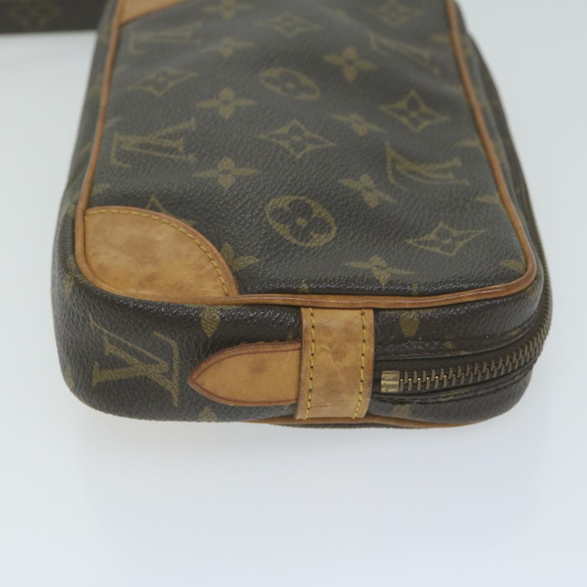 Louis Vuitton Marly Dragonne Brown Canvas Clutch Bag