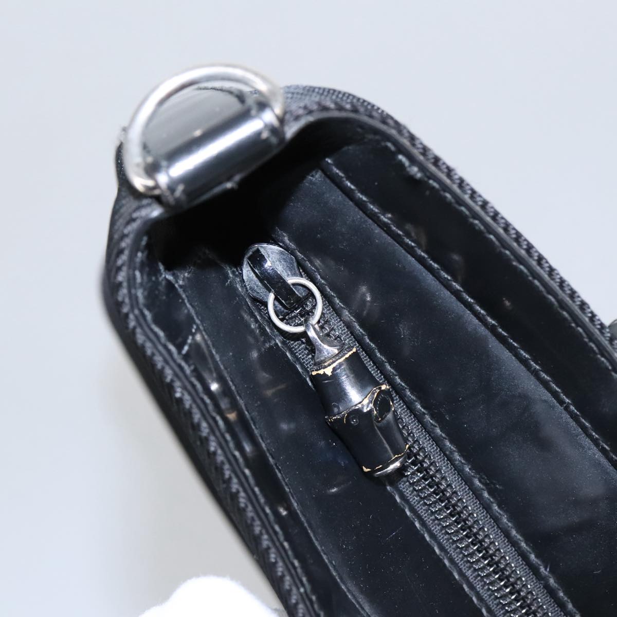 Gucci Bamboo Black Synthetic Handbag