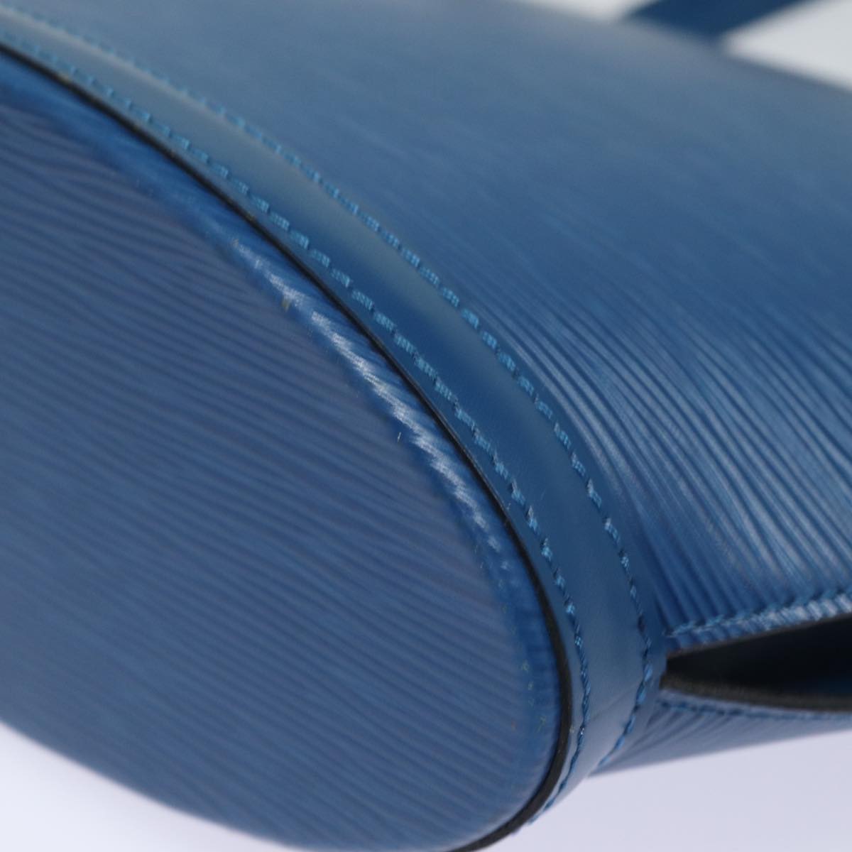 Louis Vuitton Saint Jacques Blue Leather Shoulder Bag
