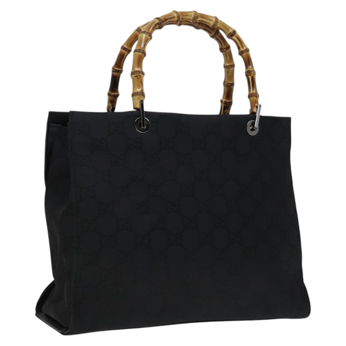 Gucci Bamboo Black Synthetic Tote Bag