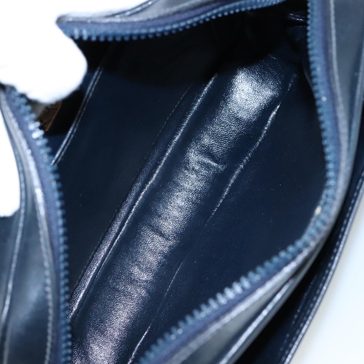 Gucci Interlocking G Navy Leather Shoulder Bag