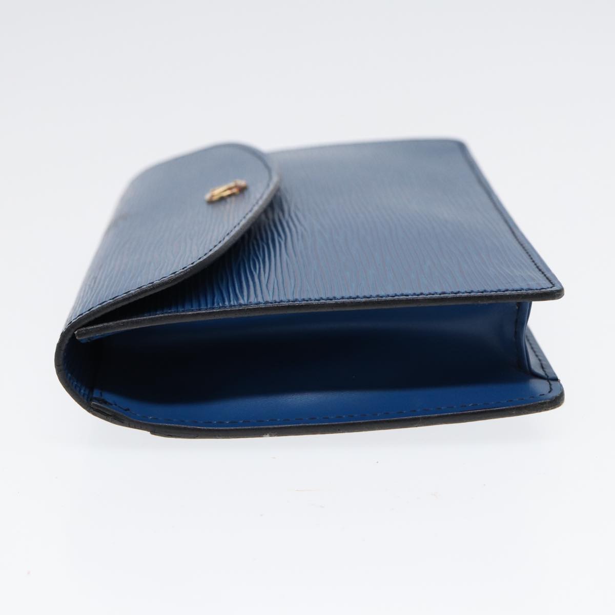Louis Vuitton Montaigne Blue Leather Clutch Bag
