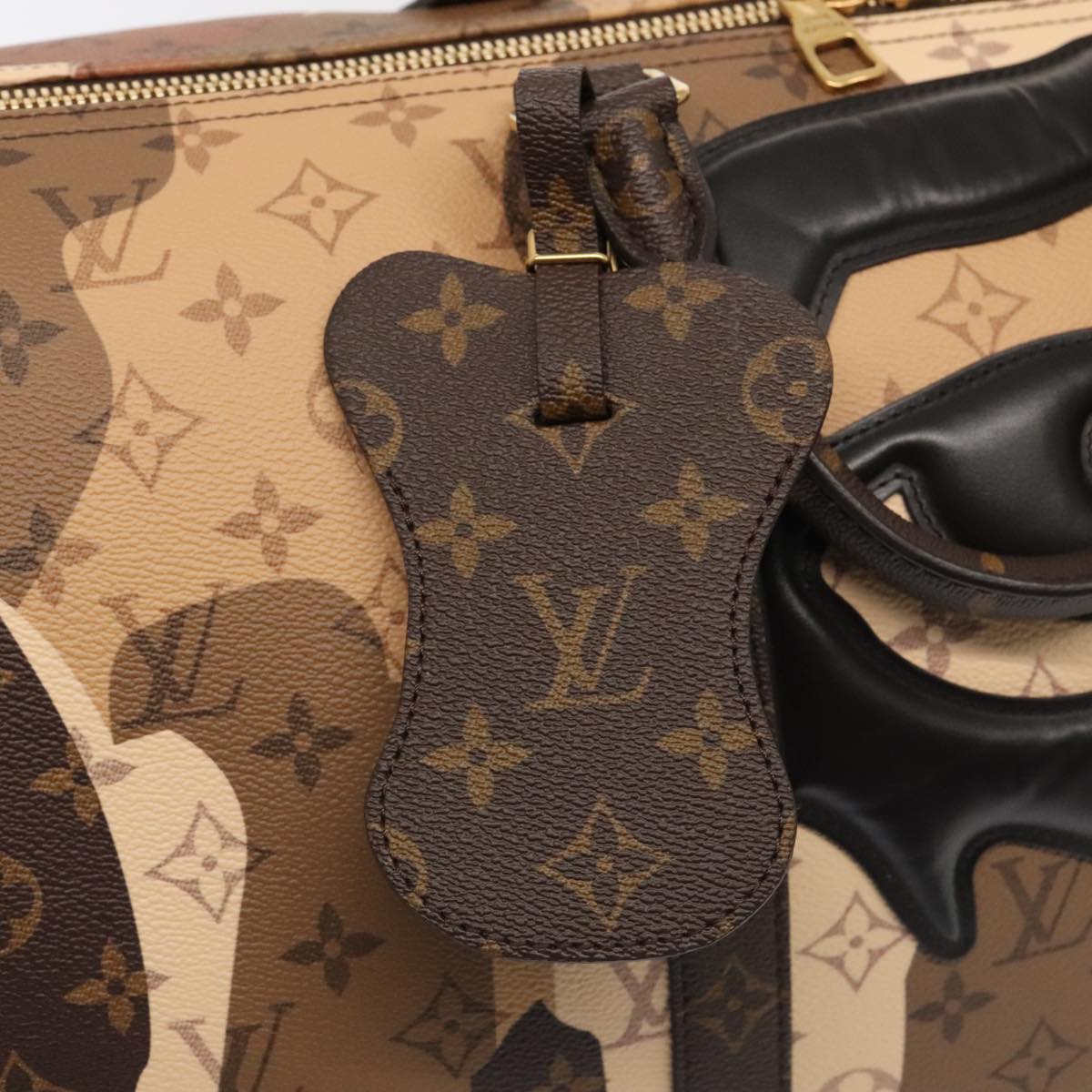 Louis Vuitton Keepall Bandouliere 55 Brown Canvas Travel Bag