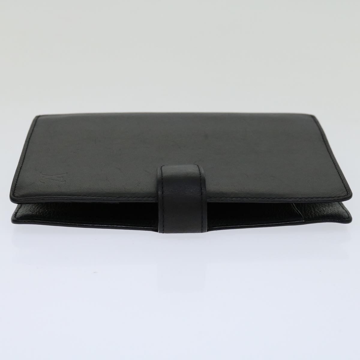 Louis Vuitton Agenda Mm Black Leather Wallet